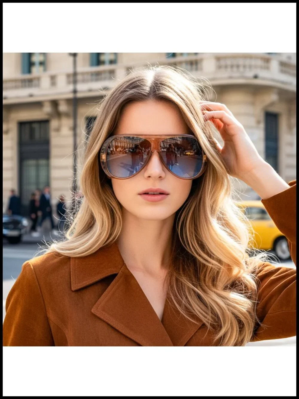 Retro Oversized Aviator Sunglasses with UV400 Protection Unisex